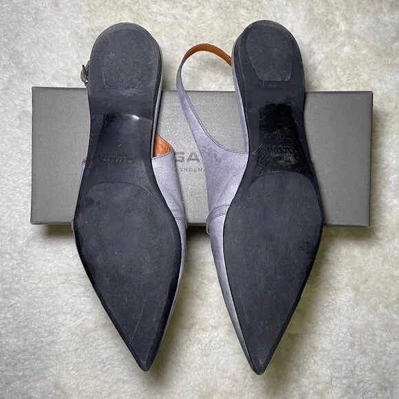 Vagabond Hermine blue grey slingback flats - Picture 2 of 3